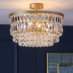 Laura Ashley Rhosill 3 Luci Semi Flush Ottone Anticato Opaco