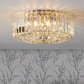 Laura Ashley Fernhurst Flush 3 Luci Cristallo e Cromo Lucido