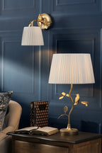 Lampada da Tavolo Egelton in Ottone Anticato e Taupe di Laura Ashley
