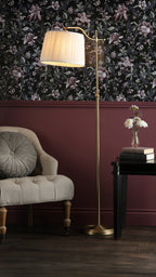 Lampada da Terra Laura Ashley Hemsley Ottone Antico e Paralume Avorio