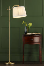 Lampada da Terra Laura Ashley Hemsley Ottone Antico e Paralume Avorio