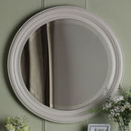 Specchio Laura Ashley Tate in Legno Avorio Invecchiato 60cm