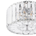 Laura Ashley Fernhurst Piccolo Flush 3 Luce Cristallo e Cromo Lucido