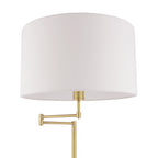 Lampada da terra Laura Ashley Marlowe Ottone Antico Con Paralume