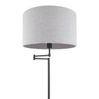Lampada da Terra Laura Ashley Marlowe Nero Opaco Con Paralume