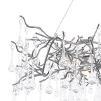Laura Ashley Willow Lampadario a 5 Luci in Peltro Satinato e Cristallo