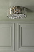 Laura Ashley Fernhurst Flush 3 Luci in Cristallo e Ottone Antico