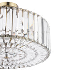 Laura Ashley Fernhurst 4 Luci Semi-Flush Cristallo e Ottone Antico