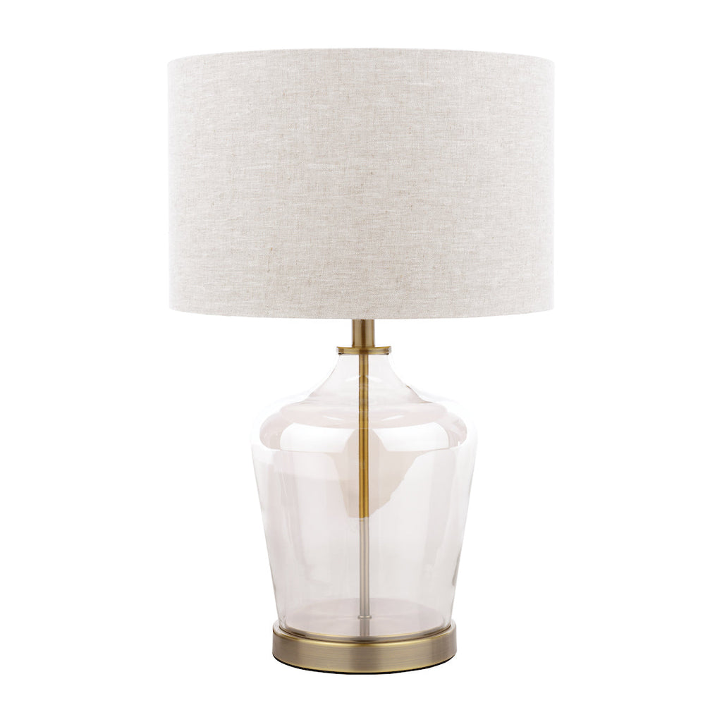 Lampada da Tavolo Touch Laura Ashley Ockley Ottone Antico con Paralume