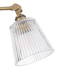 Laura Ashley Callaghan 3 Luci Semi-Flush Ottone Antico Matt e Vetro Rigato