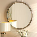 Specchio Laura Ashley Harrington Rotondo Ottone Antico e Specchio 60cm