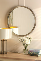 Specchio Laura Ashley Harrington Rotondo Ottone Antico e Specchio 60cm