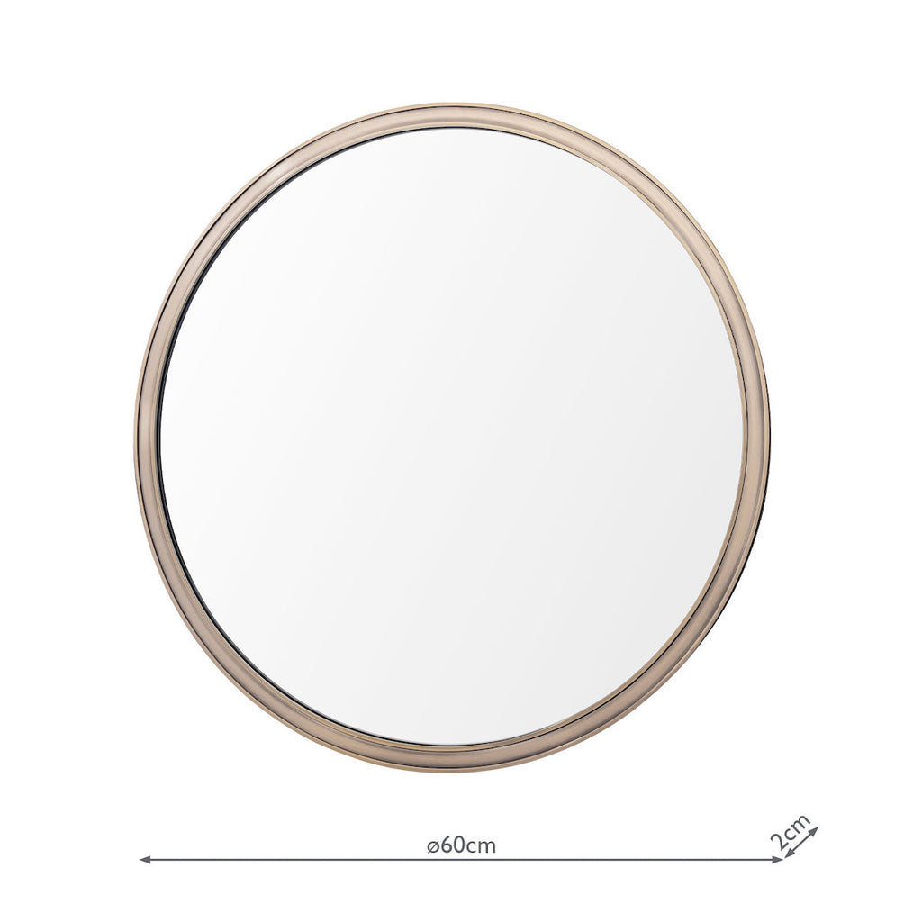 Specchio Laura Ashley Harrington Rotondo Ottone Antico e Specchio 60cm