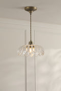 Laura Ashley Bexwell Pendant in Ottone Anticato Opaco e Vetro