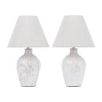Lampada da Tavolo Laura Ashley Pussywillow Ceramica Crema Con Paralume (Confezione Doppia)