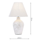 Lampada da Tavolo Laura Ashley Pussywillow Ceramica Crema Con Paralume (Confezione Doppia)