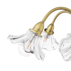 Laura Ashley Kerswell 6 Luce Semi-Flussante Ottone Antico Opaco e Vetro