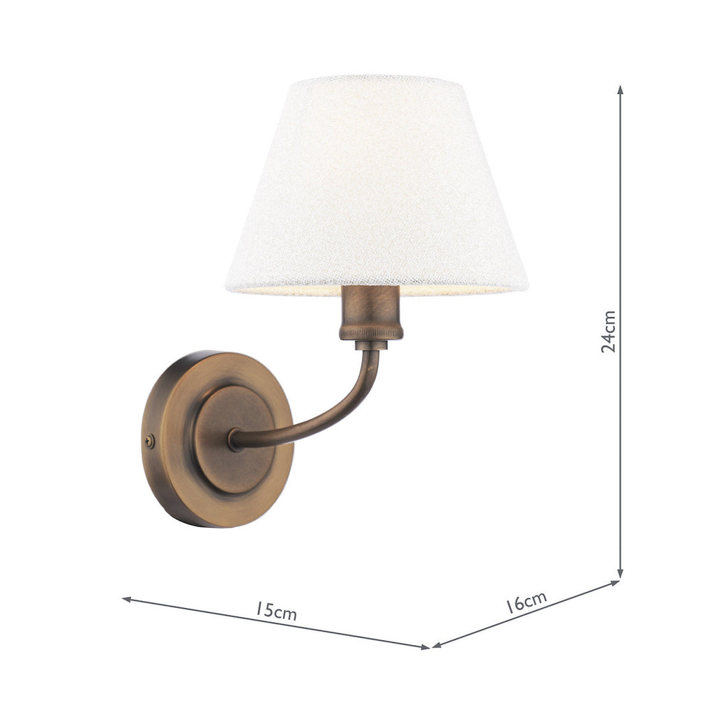 Applique Laura Ashley Denston in Bronzo Antico con Paralume
