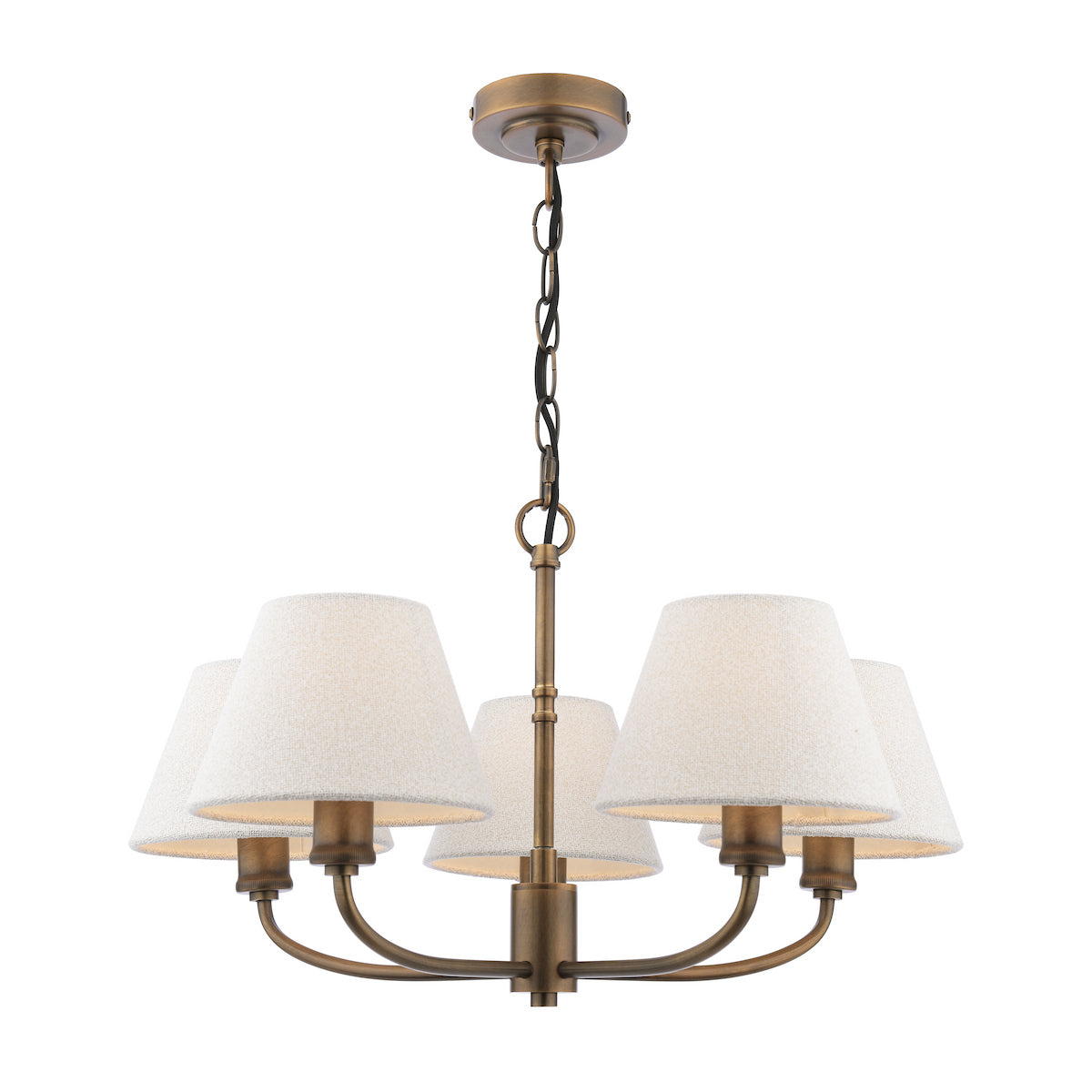 Laura Ashley Denston 5 Luci Pendenti Antico Bronzo Con Paralume