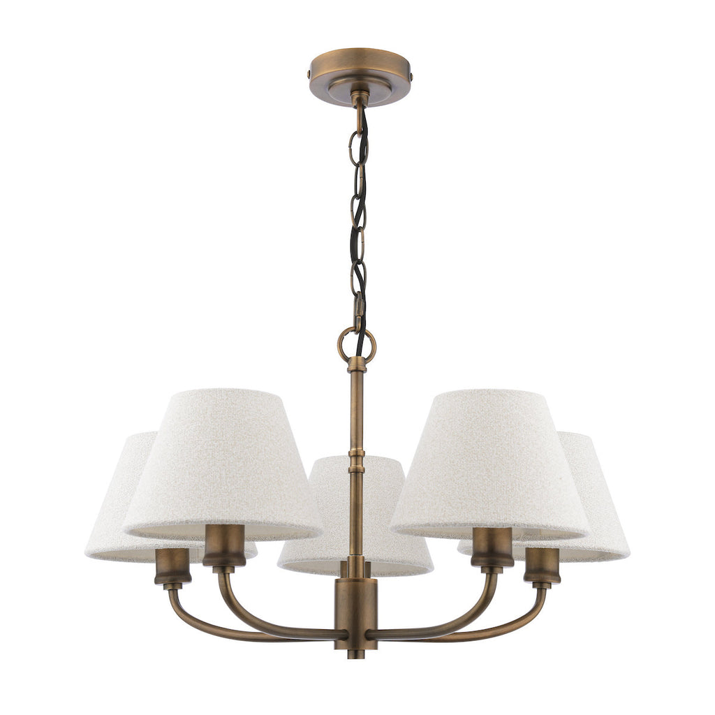Laura Ashley Denston 5 Luci Pendenti Antico Bronzo Con Paralume