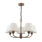 Laura Ashley Denston 5 Luci Pendenti Antico Bronzo Con Paralume