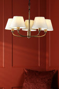 Laura Ashley Denston 5 Luci Pendenti Antico Bronzo Con Paralume