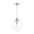 Laura Ashley Whitham Pendant in Nichel Lucido e Vetro Striato