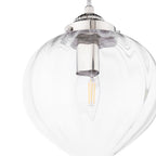 Laura Ashley Whitham Pendant in Nichel Lucido e Vetro Striato