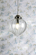 Laura Ashley Whitham Pendant in Nichel Lucido e Vetro Striato