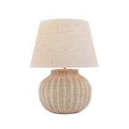 Lampada da Tavolo Rotonda Laura Ashley Fernhill Crema Opaca con Paralume