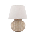 Lampada da Tavolo Rotonda Laura Ashley Fernhill Crema Opaca con Paralume