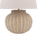 Lampada da Tavolo Rotonda Laura Ashley Fernhill Crema Opaca con Paralume