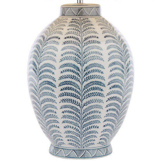 Lampada da Tavolo Laura Ashley Stannard Ceramica Blu con Paralume Grigio