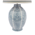 Lampada da Tavolo Laura Ashley Stannard Ceramica Blu con Paralume Grigio