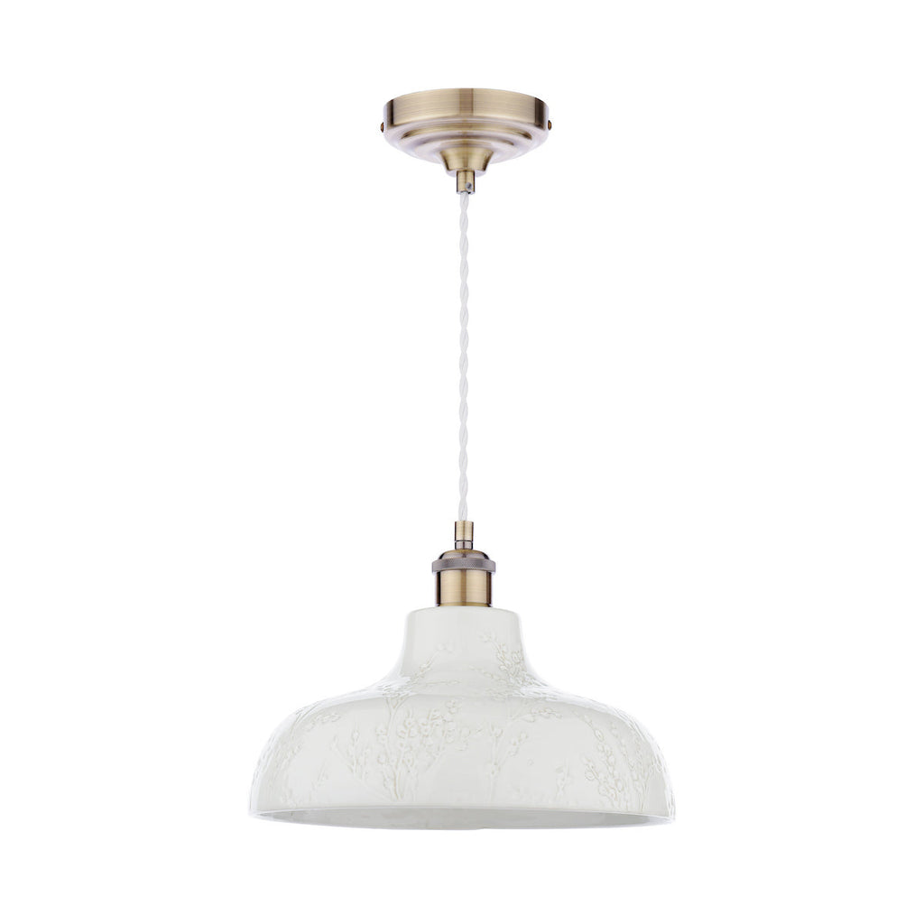 Laura Ashley Pendente Pussywillow Ceramica Bianca