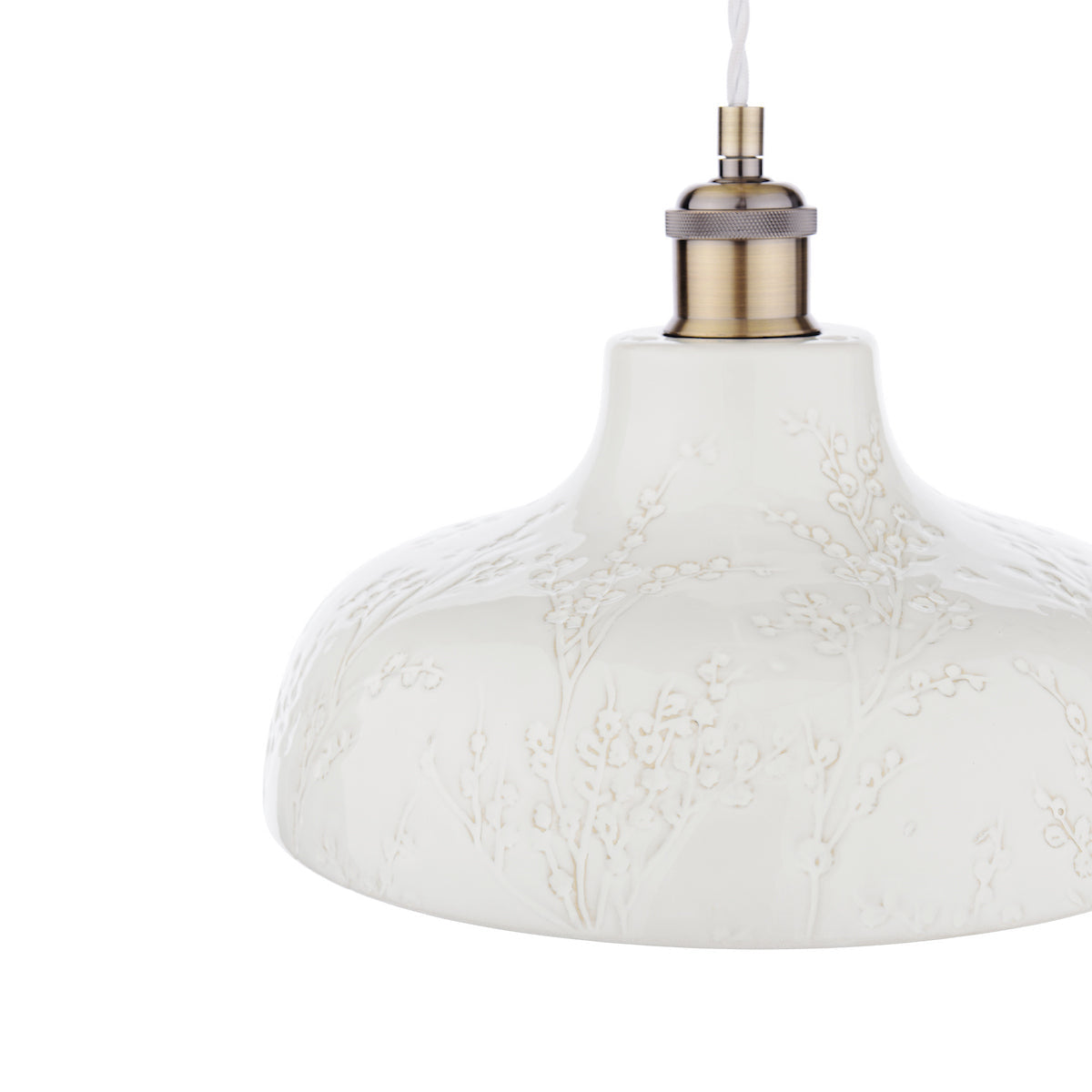 Laura Ashley Pendente Pussywillow Ceramica Bianca