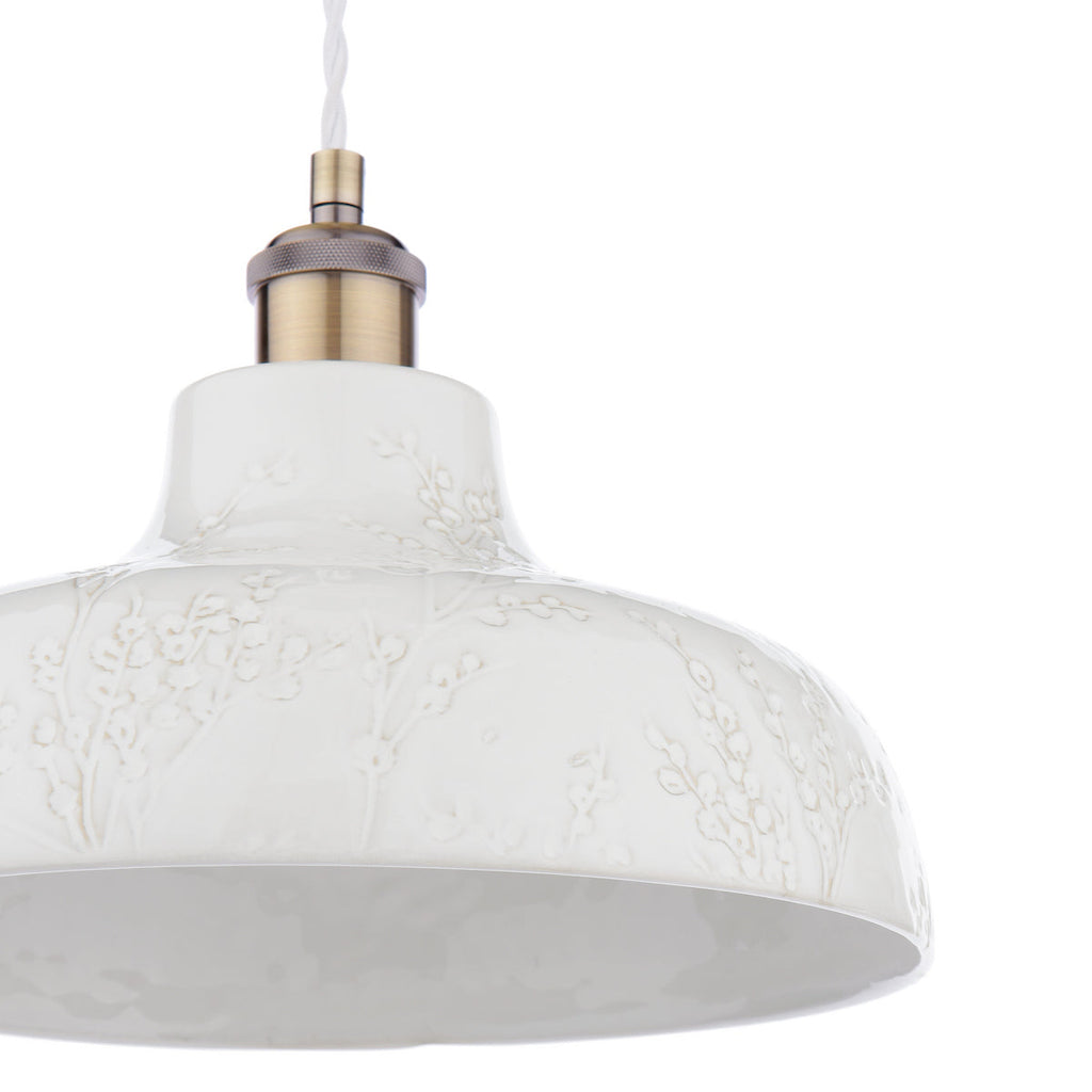 Laura Ashley Pendente Pussywillow Ceramica Bianca