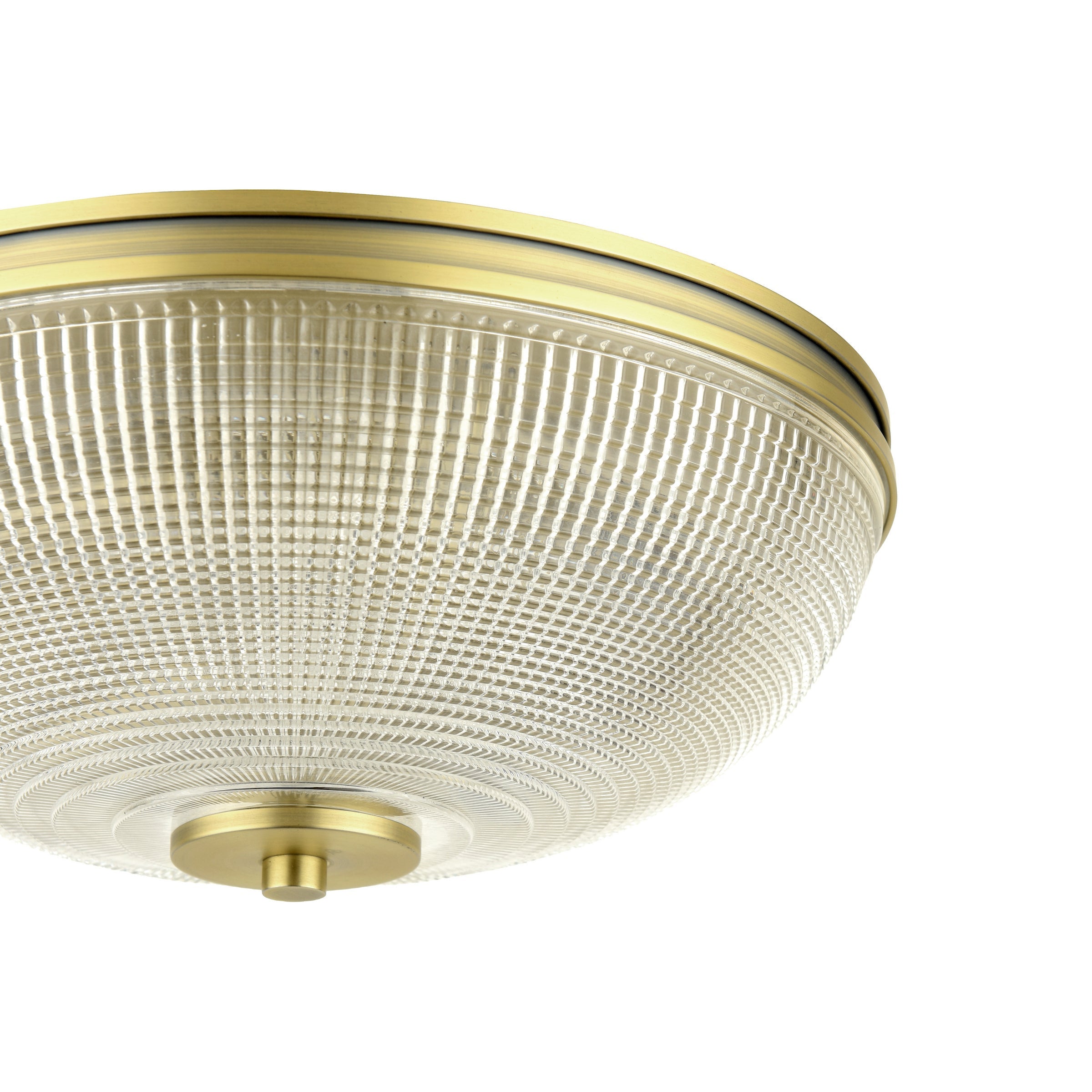 Laura Ashley Langdon 2 Luci Soffitto Bagno Ottone Anticato Opaco e Vetro Testurizzato IP44