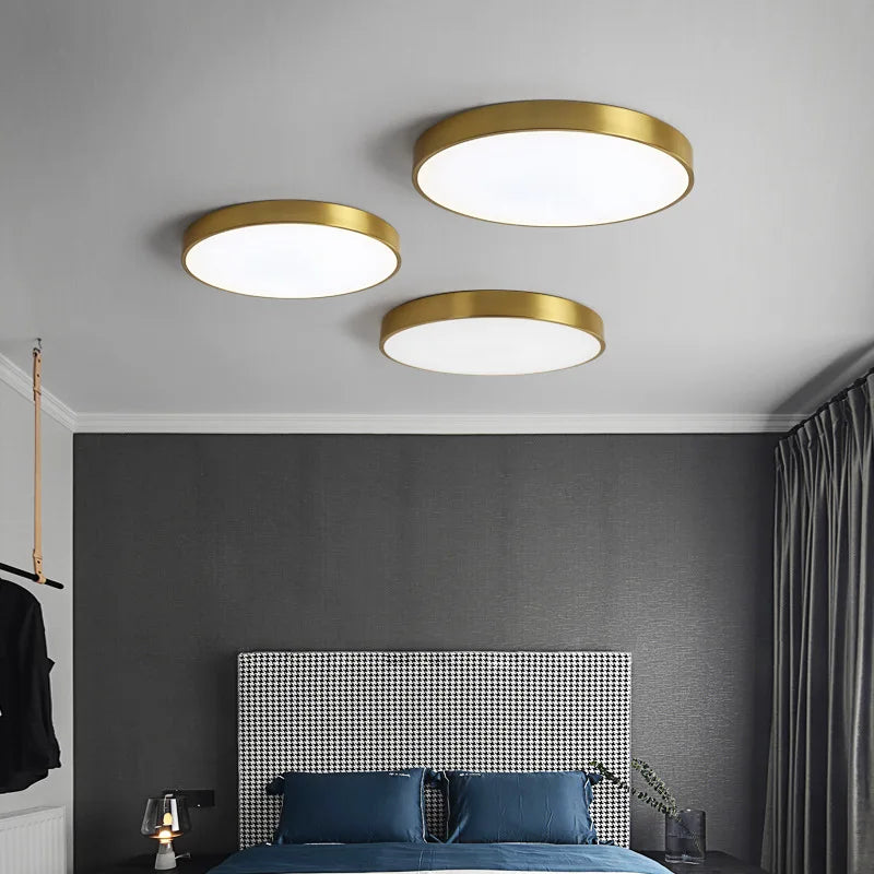 Lampada da soffitto LED rotonda con telaio in metallo