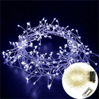 Illuminazione Natalizia a LED con Filo Argento – Fino a 1000 Lampadine LED Multicolore, IP44 per Interni ed Esterni