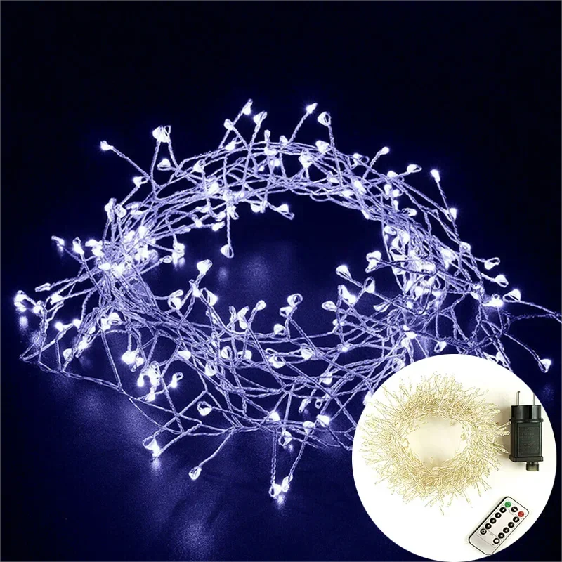 Illuminazione Natalizia a LED con Filo Argento – Fino a 1000 Lampadine LED Multicolore, IP44 per Interni ed Esterni