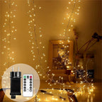 Illuminazione Natalizia a LED con Filo Argento – Fino a 1000 Lampadine LED Multicolore, IP44 per Interni ed Esterni