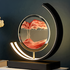 Lampada da tavolo con arte della sabbia LED e cornice circolare