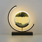 Lampada da tavolo con arte della sabbia LED e cornice circolare