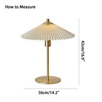 Lampada da Tavolo LERPA – Tessuto Plissettato – Ottone – Moderna – Illuminazione Elegante