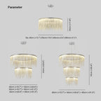 Arisha Lusso LED Lampada a Sospensione Catena Nappa
