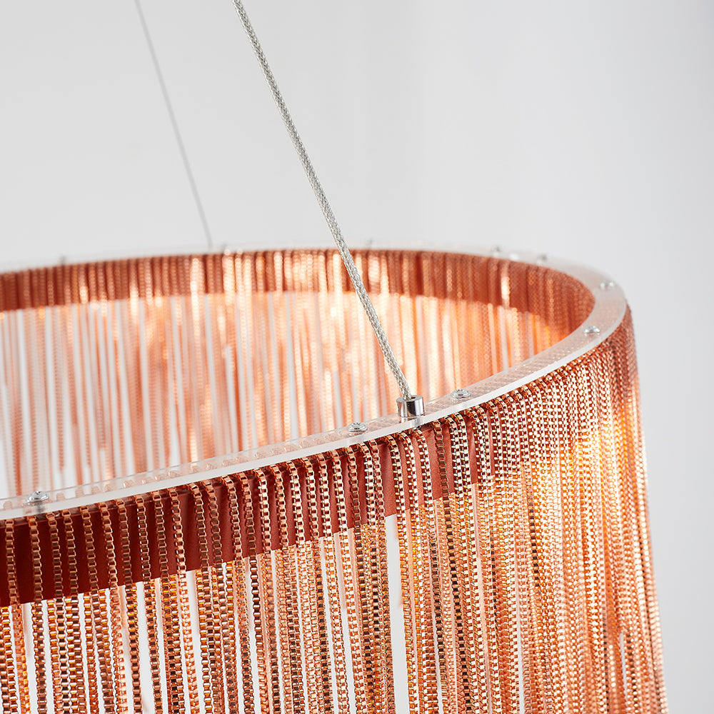 Arisha Lusso LED Lampada a Sospensione Catena Nappa
