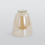 Arisha Industriale LED Lampada a Sospensione Vetro Chiaro/Ambra/Grigio Fumo
