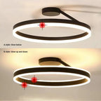 Solen Moderno Lampadario a Soffitto Circolare, Nero e Bianco