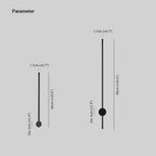 Ray Minimalista LED Applique da Interni Nero